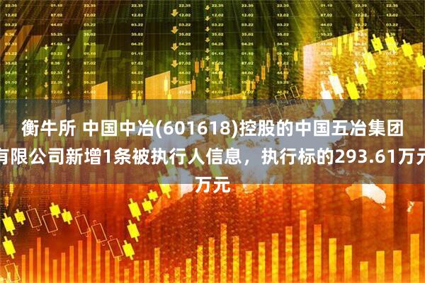 衡牛所 中国中冶(601618)控股的中国五冶集团有限公司新增1条被执行人信息，执行标的293.61万元
