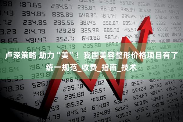 卢深策略 助力“美”！我国美容整形价格项目有了统一规范_收费_指南_技术