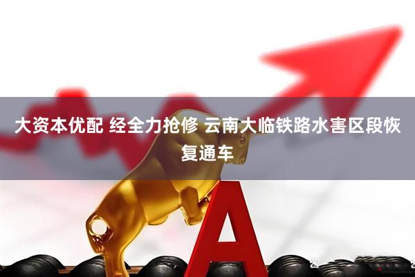 大资本优配 经全力抢修 云南大临铁路水害区段恢复通车